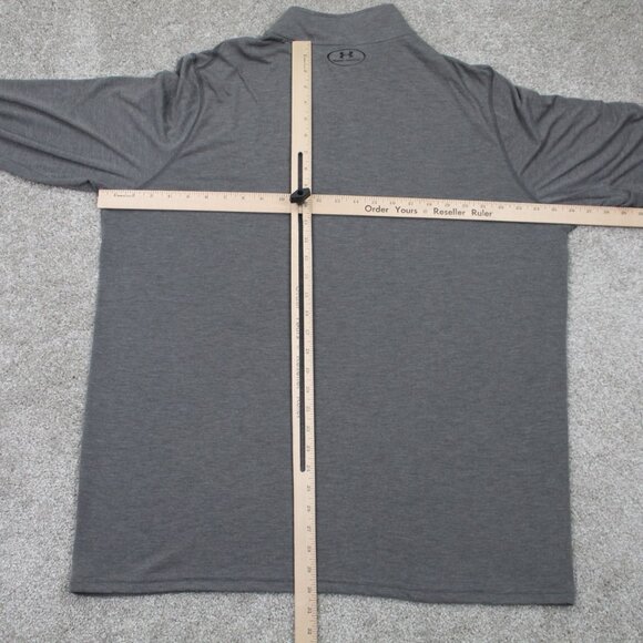 Under Armour Threadborne Sweatshirt Adult 2XL XXL Gray UA 1/4 Zip L/S Sweater - Picture 9 of 12